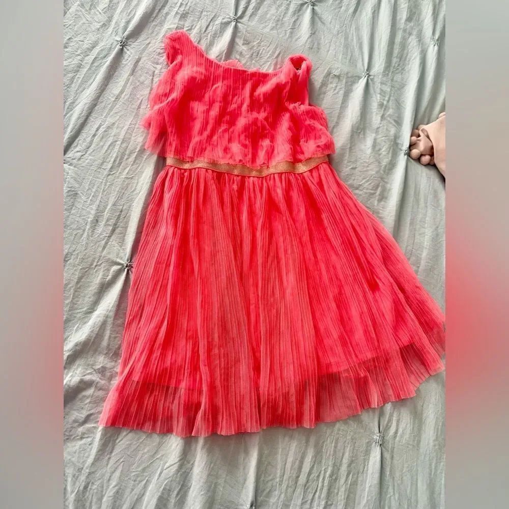 Sz 10 *Kate Spade* Peach Fairy Flutter Tulle Top *FLAWS*